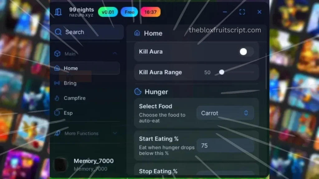 99 Nights in the Forest Script