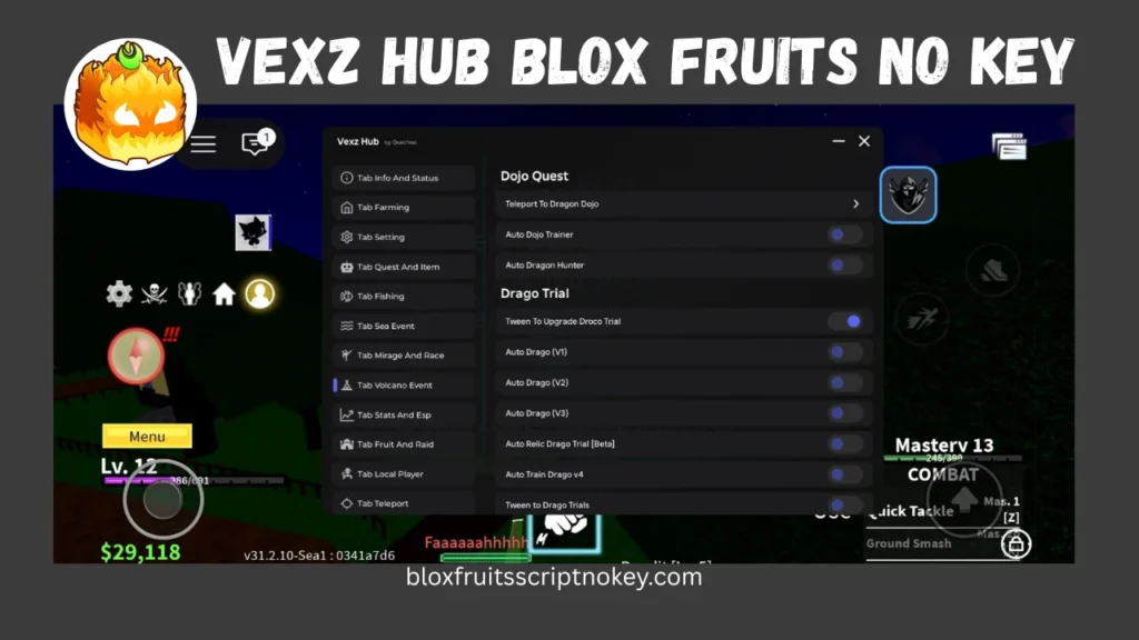 Vexz Hub blox fruits No Key